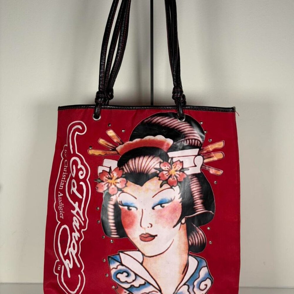 2000s Streetwear Ed Hardy Gaphic Tote Bag